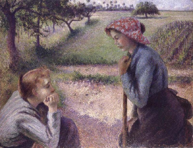 Camille Pissarro The conversation Germany oil painting art